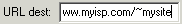 URL voor het bekijken van de site